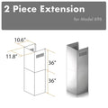 ZLINE 2-36 in. Chimney Extensions for 10 ft. to 12 ft. Ceilings (2PCEXT-696) main image.