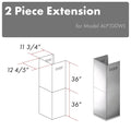 ZLINE 2-36 in. Chimney Extensions for 10 ft. to 12 ft. Ceilings (2PCEXT-ALP100WL) main image.