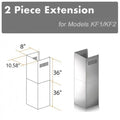 ZLINE 2-36 in. Chimney Extensions for 10 ft. to 12 ft. Ceilings (2PCEXT-KF1) main image.