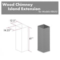 ZLINE 61 in. Wooden Chimney Extension for Ceilings up to 12.5 ft. (KBiUU-E) main image.