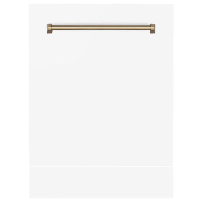 ZLINE Autograph Edition 24 in. Tallac Dishwasher Panel in White Matte with Accented Handle (DPVZ-WM-24)