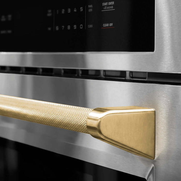 ZLINE Autograph Edition 30 in. Microwave Helix Handle (Set of 1) in Champagne Bronze (MWHZ-30-K-CB)