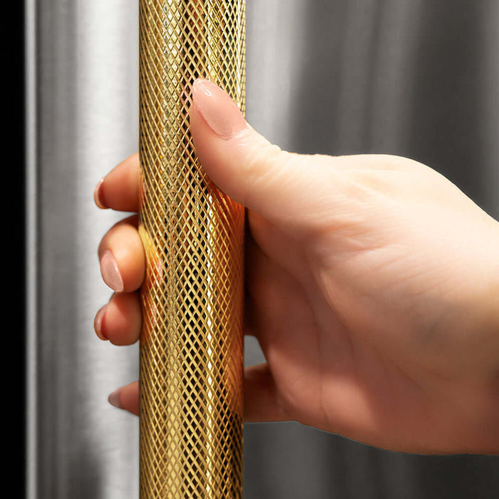 ZLINE Autograph Edition Column Refrigeration Helix Handle (Set of 1) in Polished Gold (RCHZ-K-G)