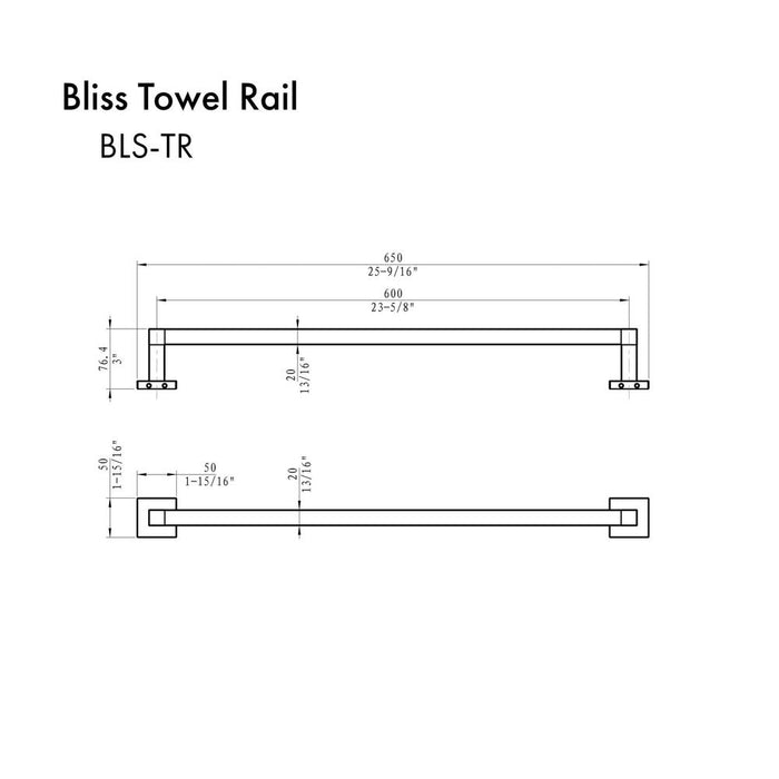 ZLINE Bliss Towel Rail with Color Options - Rustic Kitchen & Bath - Rustic Kitchen & Bath