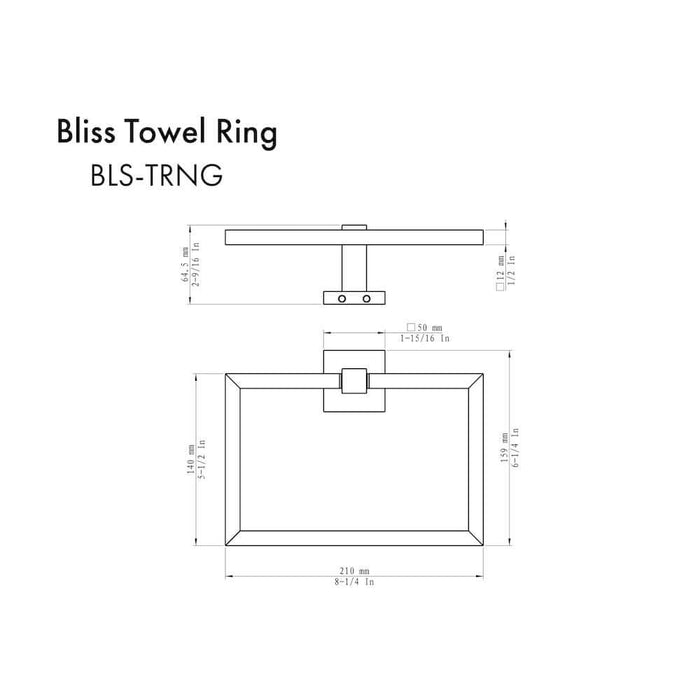 ZLINE Bliss Towel Ring in Polished Gold (BLS-TRNG-PG)