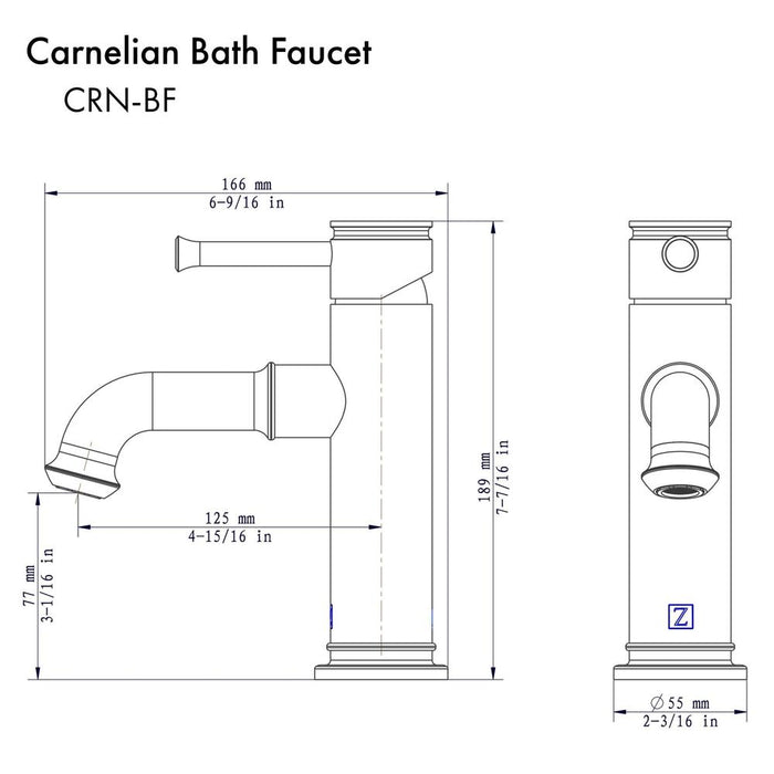 ZLINE Carnelian Bath Faucet (CRN-BF) Chrome