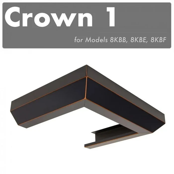 ZLINE Crown Molding 1 For Designer Wall Range Hood (CM1-8KBB/E/F) main image.