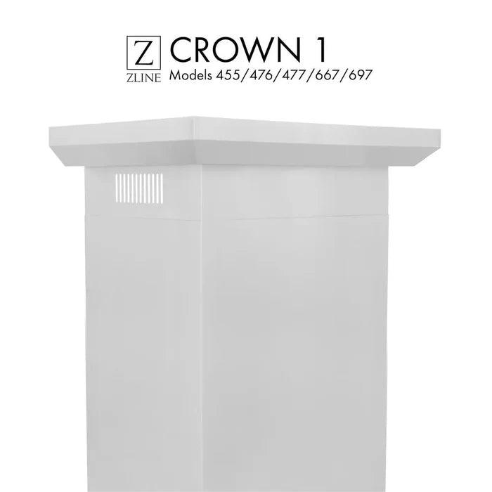 ZLINE Crown Molding 1 For Wall Range Hood (CM1-455/476/477/667/697) main image.