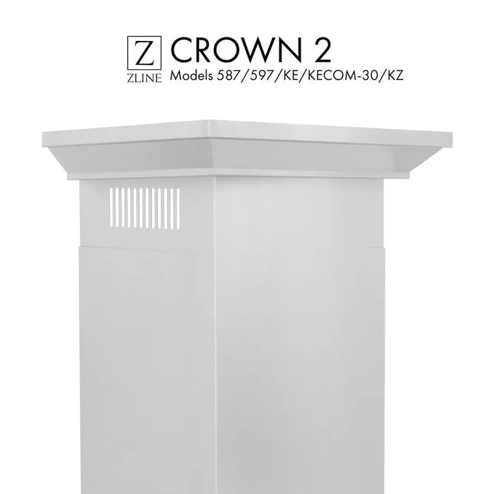 ZLINE Crown Molding 2 For Wall Range Hood (CM2-587/597/KE/KECOM-30/KZ) main image.