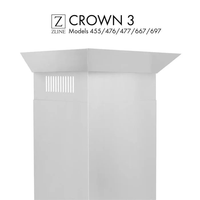ZLINE Crown Molding 3 For Wall Range Hood (CM3-455/476/477/667/697) main image.