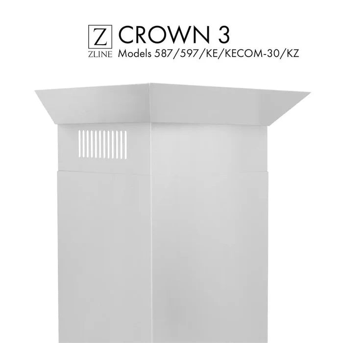 ZLINE Crown Molding 3 For Wall Range Hood (CM3-587/597/KE/KECOM-30/KZ) main image.