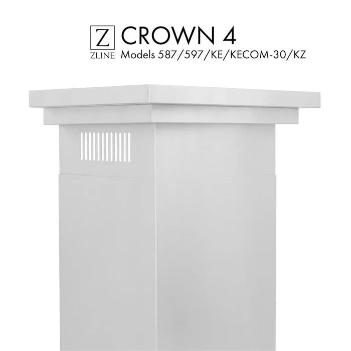 ZLINE Crown Molding 4 For Wall Range Hood (CM4-587/597/KE/KECOM-30/KZ) main image.