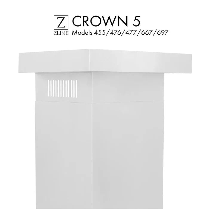 ZLINE Crown Molding #5 For Wall Range Hood (CM5-455/476/477/667/697) main image.