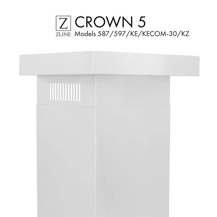 ZLINE Crown Molding #5 For Wall Range Hood (CM5-587/597/KE/KECOM-30/KZ) main image.