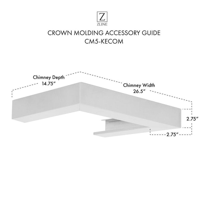 ZLINE Crown Molding #5 For Wall Range Hood (CM5-KECOM) - Rustic Kitchen & Bath - Range Hood Accessories - ZLINE Kitchen and Bath