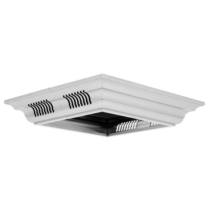 ZLINE Crown Molding in Stainless Steel with Built-in CrownSound Bluetooth Speakers (CM6-BT-GL5i) main image.