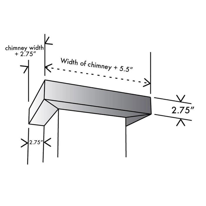 ZLINE Crown Molding Profile 2 for Wall Mount Range Hood (CM2-455/476/477/667/697) - Rustic Kitchen & Bath - Range Hood Accessories - ZLINE Kitchen and Bath