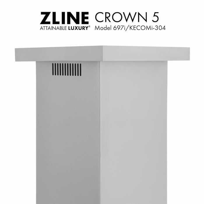 ZLINE Crown Molding Profile 5 for Island Mount Range Hood (CM5-697i/KECOMi-304) main image.