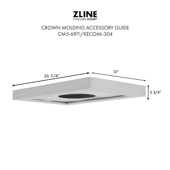 ZLINE Crown Molding Profile 5 for Island Mount Range Hood (CM5-697i/KECOMi-304)