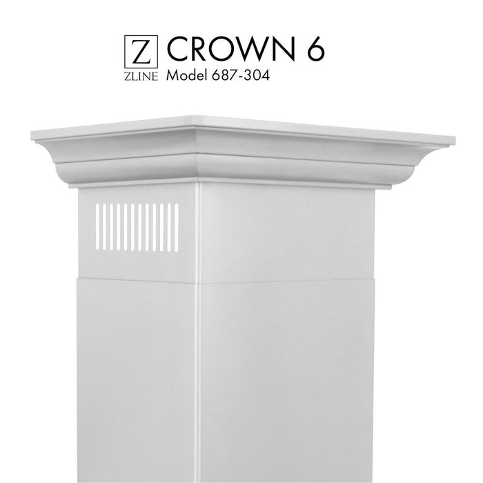 ZLINE Crown Molding Profile 6 for Wall Mount Range Hood (CM6-687-304) main image.