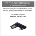 ZLINE Crown Molding with Vents for Designer Copper Range Hood (CM6V-8KBB) main image.