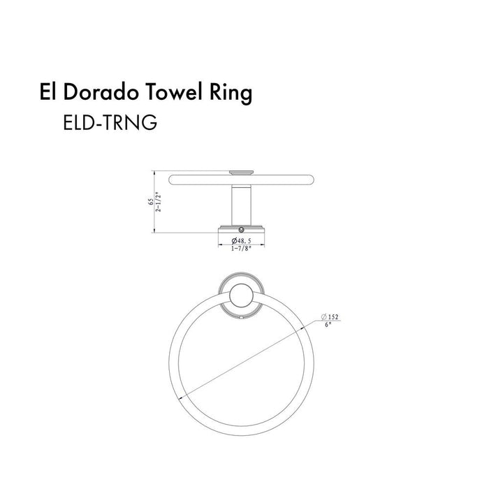 ZLINE El Dorado Towel Ring with color options (ELD-TRNG) - Rustic Kitchen & Bath - Rustic Kitchen & Bath