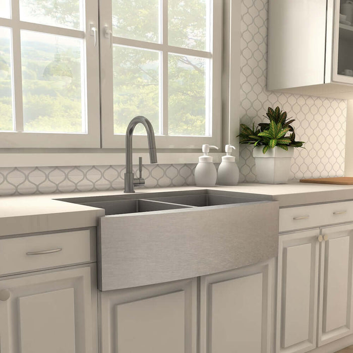 ZLINE Gemini Kitchen Faucet in Gun Metal (GEM-KF-GM)