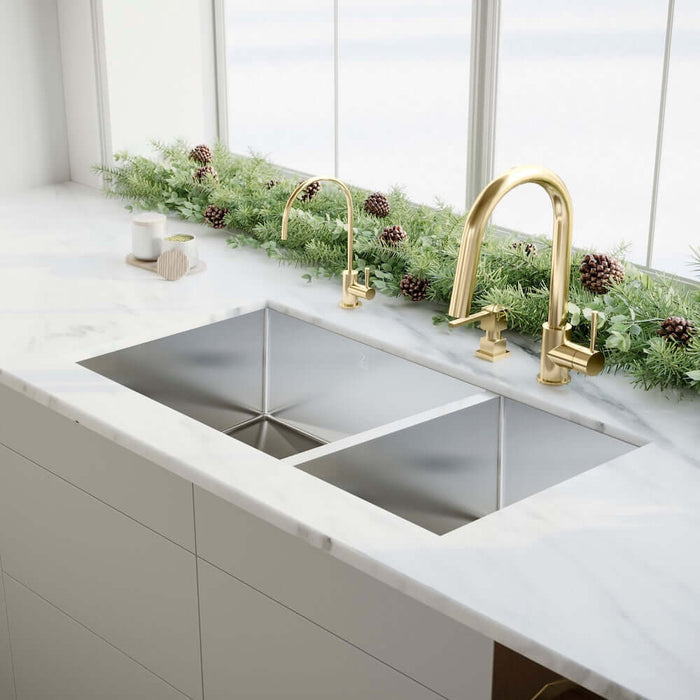 ZLINE Gemini Kitchen Faucet in Polished Gold (GEM-KF-PG)