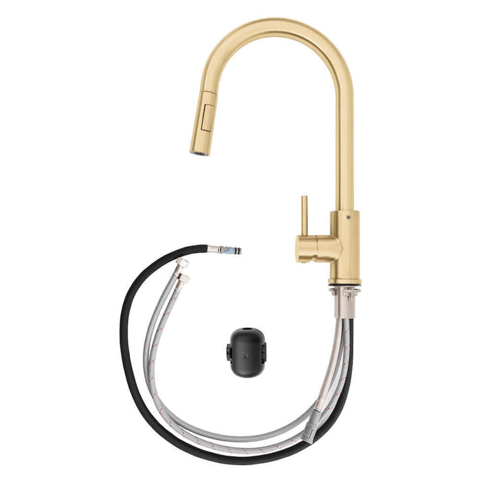 ZLINE Palisades Pull Down Single Handle Kitchen Faucet in Champagne Bronze (RBCN1-KF-CB)