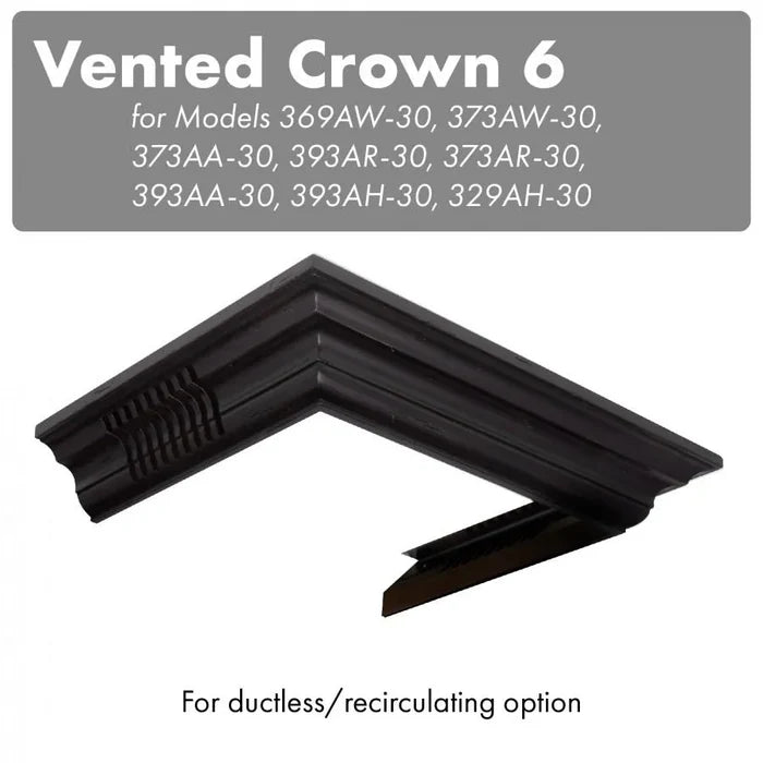 ZLINE Vented Crown Molding Profile 6 For Wall Mount Range Hood (CM6V-300A) main image.