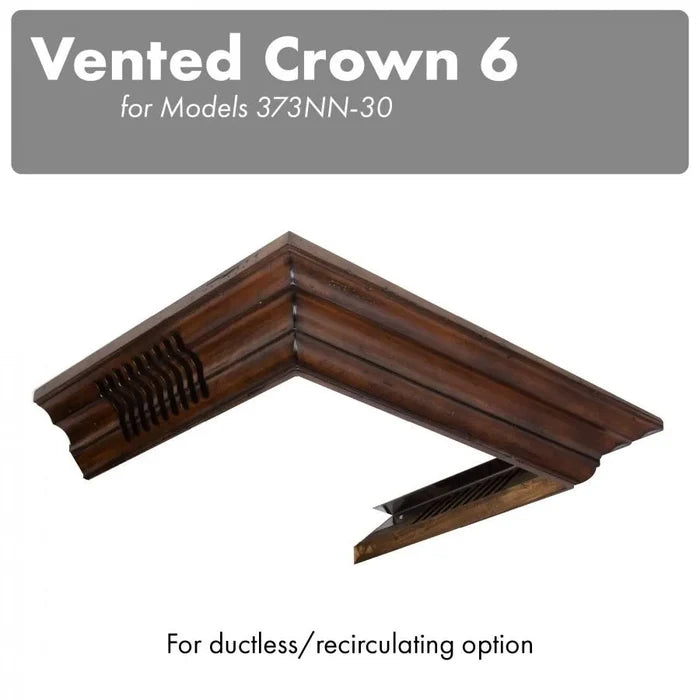 ZLINE Vented Crown Molding Profile 6 For Wall Mount Range Hood (CM6V-300N) main image.