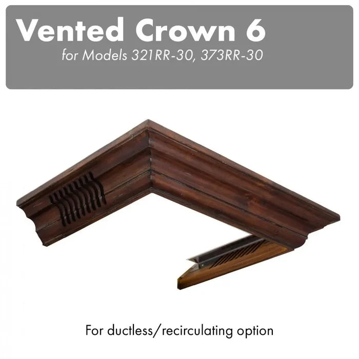 ZLINE Vented Crown Molding Profile 6 For Wall Mount Range Hood (CM6V-300R) main image.