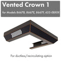 ZLINE Vented Crown Molding Profile 6 for Wall Mount Range Hood (CM6V-8667B) main image.