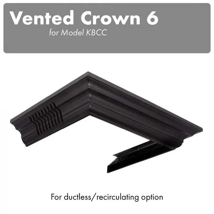 ZLINE Vented Crown Molding Profile 6 for Wall Mount Range Hood (CM6V-KBCC) main image.