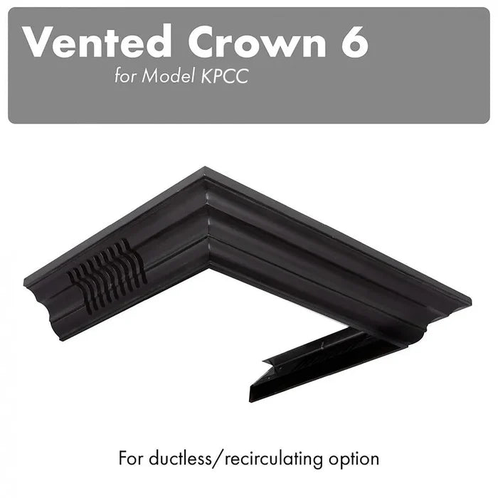 ZLINE Vented Crown Molding Profile 6 for Wall Mount Range Hood (CM6V-KPCC) main image.