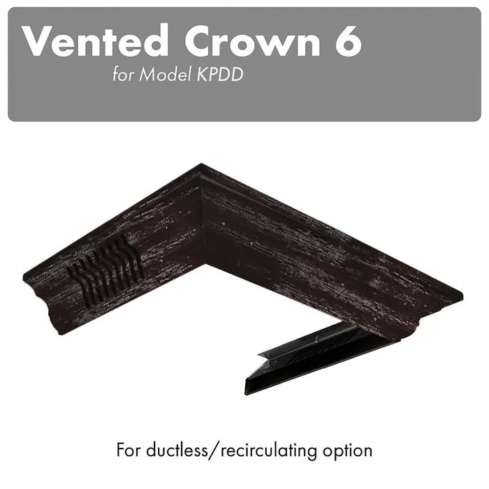 ZLINE Vented Crown Molding Profile 6 for Wall Mount Range Hood (CM6V-KPDD) main image.