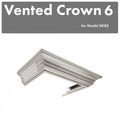 ZLINE Vented Crown Molding Profile 6 for Wall Mount Range Hood in Satin Stainless Steel (CM6V-8KBS) main image.